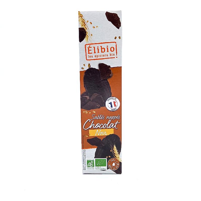 Sablés nappés chocolat noir Bio - Elibio les épiciers bio